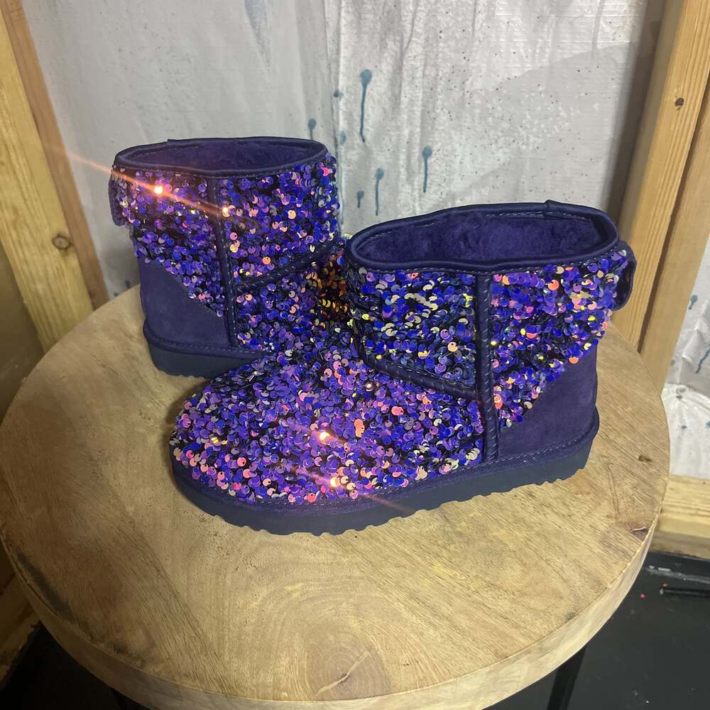 SOLD!! UGG Classic Mini Stellar Sequin Boot (Medallion)